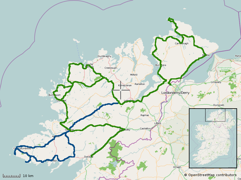 Detailed Map Of Donegal Ireland