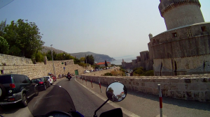 Riding through Dubrovnik